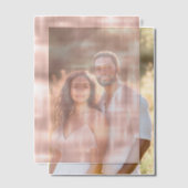 Blush roze witte Abstracte strepen bruiloft Vellum Uitnodigingen (Offset (Koppel))