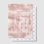 Blush roze witte Abstracte strepen bruiloft Vellum Uitnodigingen (Offset (Uitnodiging))