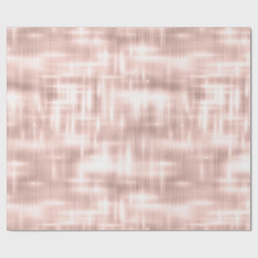  Blush Roze Witte Abstracte Strepen Cadeaupapier (Vlak)