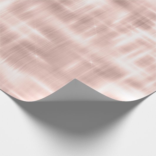  Blush Roze Witte Abstracte Strepen Cadeaupapier (Hoek)