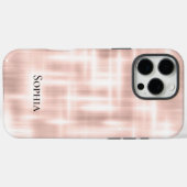  Blush Roze Witte Abstracte Strepen Case-Mate iPhone Case (Achterkant (horizontaal))