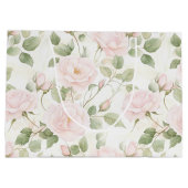 Blush Roze Witte Bloemen Bruiloft Groot Cadeauzakje (Achterkant)