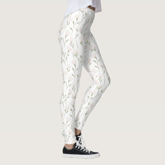 Blush roze witte bloemen leggings (Rechts)