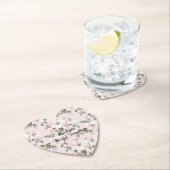 Blush Roze Witte Bloemen Vrijgezellenfeest Kartonnen Onderzetters (Insitu)