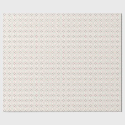 Blush Roze Witte Diamanten op Crème Wrapping Paper Cadeaupapier (Vlak)