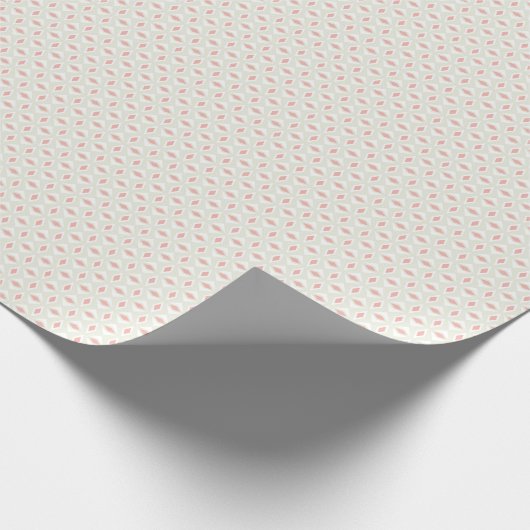 Blush Roze Witte Diamanten op Crème Wrapping Paper Cadeaupapier (Hoek)