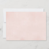 Blush roze witte florale roestachtige communiquair kaart (Achterkant)
