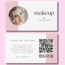 Blush Roze Witte Foto MUA QR Code Sociale Iconen 