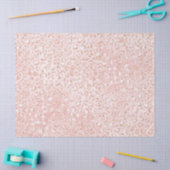 Blush roze witte glitter luipaard afdrukken        tissuepapier (Craft)