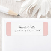 Blush Roze witte handgeschreven Sjabloon Moderne r Etiket (Insitu)