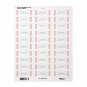 Blush Roze witte handgeschreven Sjabloon Moderne r Etiket (Full Sheet)