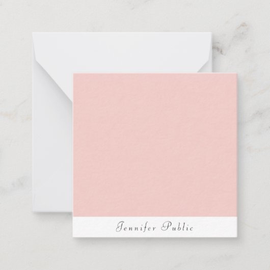 Blush roze witte handschrift Moderne Sjabloon (Voorkant)