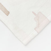 Blush roze witte kerstbomen fleece deken (Hoek)