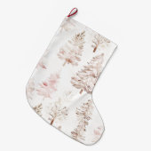 Blush roze witte kerstbomen grote kerstsok (Voorkant (Hangend))