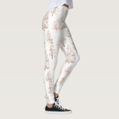 Blush roze witte kerstbomen leggings (Rechts)