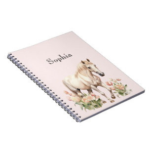 Blush roze witte paardentulpen notitieboek