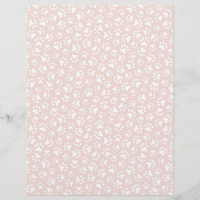 Blush roze witte pagina printplaat plakpapier (Voorkant)
