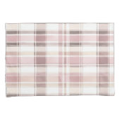 Blush roze witte plaid strepen kussensloop (Voorkant-Rechts)
