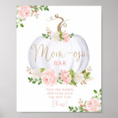 Blush roze witte pompoen mam-osa bar poster (Voorkant)