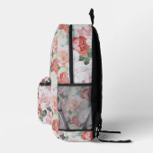 Blush roze witte rode rozen Bloemen Bedrukte Rugzak (Rechts)