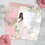 Blush roze witte rozen Elegant glam Sweet Sixteen Kaart<br><div class="desc">Een elegant luxe design met zachte,  wazige roze en witte rozen,  roos goudaccenten en een prachtige pop in een luxueuze glamoureuze stroommok. Alle tekst kan volledig worden aangepast.</div>