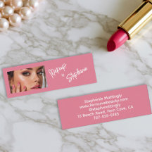 Blush Roze Witte Script Foto Make-up