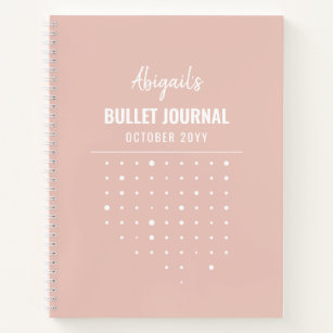 Blush Roze witte Stippen Kute Bullet Journal Notitieboek