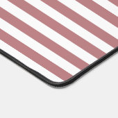 Blush Roze & Witte Strepen Gestreept Bureaumat (Hoek)