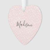 Blush roze witte vlekken ornament (voorkant)