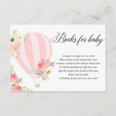 Blush roze witte warme ballon boekaanvraag Encl Informatiekaartje (Voorkant)