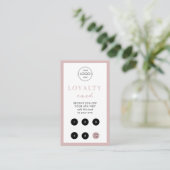 Blush Roze zakelijke Logo QR-code Loyalty Visitekaartje (Staand voorkant)