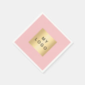 Blush roze zakelijke logo servet (Hoek)