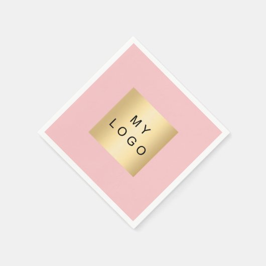Blush roze zakelijke logo servet (Hoek)