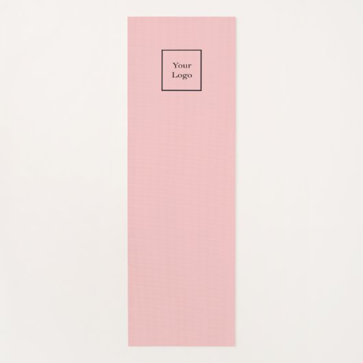 Blush roze zakelijke logo yogamat (Voorkant)