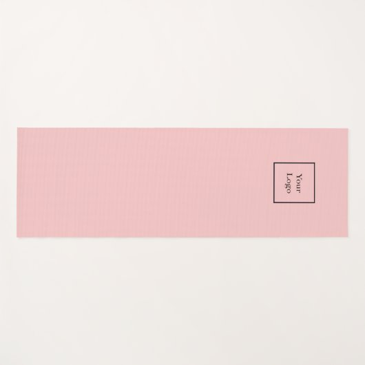 Blush roze zakelijke logo yogamat (Voorkant (horizontaal))
