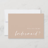 Blush Roze zal je mijn Bridesmaid-uitnodiging zijn Kaart (Voorkant)