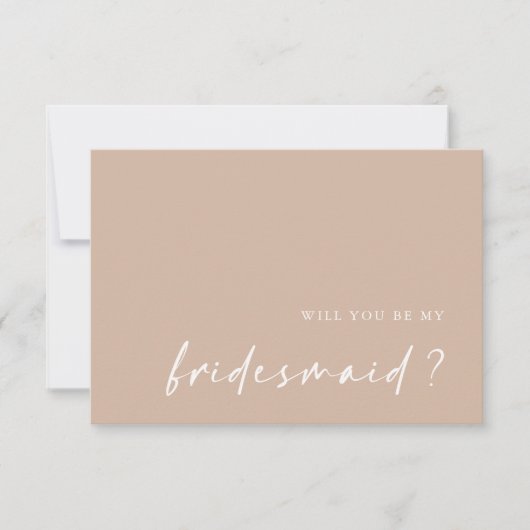 Blush Roze zal je mijn Bridesmaid-uitnodiging zijn Kaart (Voorkant)