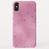 Blush roze zeemeermin schalen patroon Case-Mate iPhone case (Achterkant)