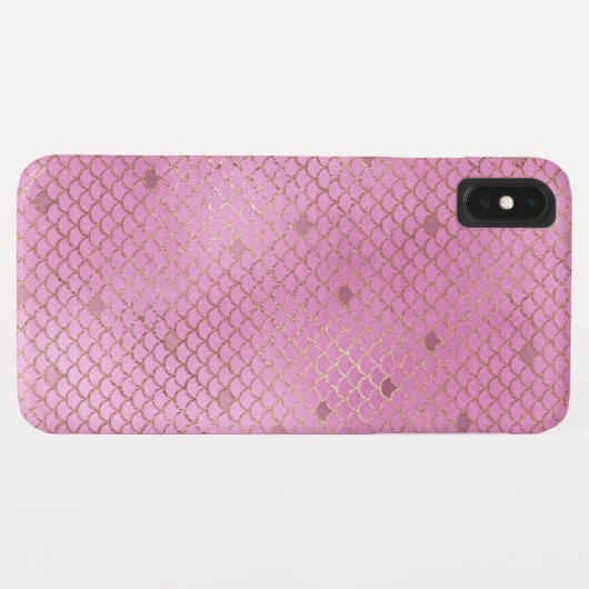 Blush roze zeemeermin schalen patroon Case-Mate iPhone case (Achterkant (horizontaal))