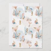 Blush roze zeemeermin staart verjaardag kaart (Achterkant)