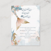 Blush Roze Zeemeermin Tail Baby shower Boek voor B Informatiekaartje (Voorkant)