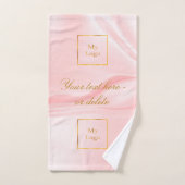 Blush roze zijde schoonheidssalon tekstbusiness lo bad handdoek (Handdoek)