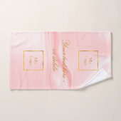 Blush roze zijde schoonheidssalon tekstbusiness lo bad handdoek (Handdoek)