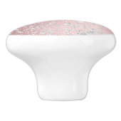 Blush roze zilverglitter sparkles girale elegant keramische knop (Zijkant)