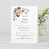 Blush Roze zoom Weddenschap Kaart (Staand voorkant)