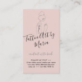 Blush Roze Zorg voor nieuwe Tattoos nazorg Visitekaartje (Voorkant)