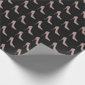 Blush Roze Zwart Diamant Hoge Hak Schoen Bruiloft Cadeaupapier (Hoek)