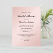 Blush Roze Zwart Elegant Minimalistisch Vrijgezell Kaart (Staand voorkant)