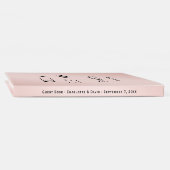 Blush Roze Zwart Elegant Minimalistische Bruiloft Gastenboek (Rug)