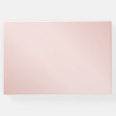 Blush Roze Zwart Elegant Minimalistische Bruiloft Gastenboek (Achterkant)